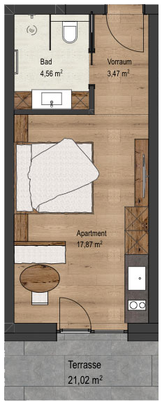Grundriss Ferienwohnung Sepp