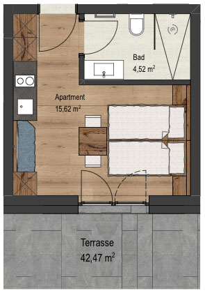 Grundriss Ferienwohnung Hermann